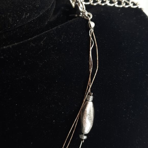 Chico's Multi-Strand Invisible Statement Necklace with Stone Beads - Picture 6 of 11